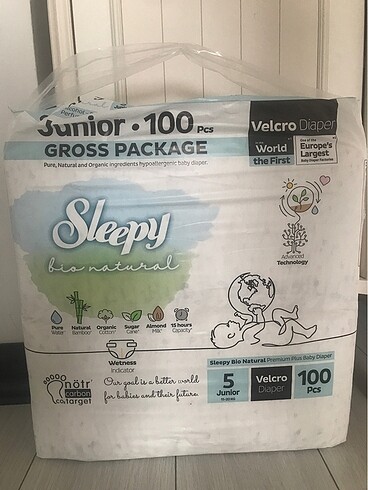 Sleepy bio natural 5 numara bebek bezi