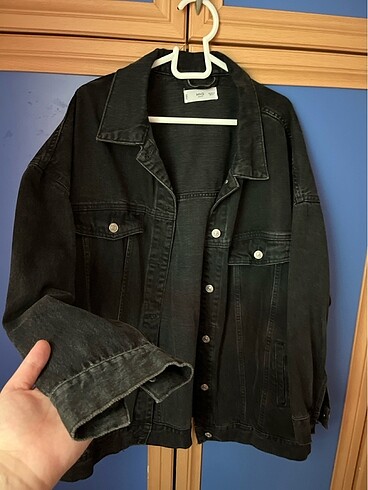 Mango Mango siyah kot ceket oversize