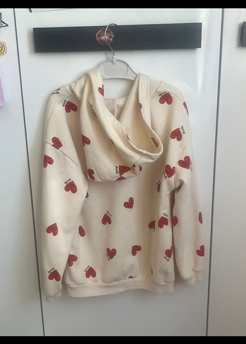 Kız Çocuk Kapüşonlu Fermuarlı Sweatshirt - Görsel 2