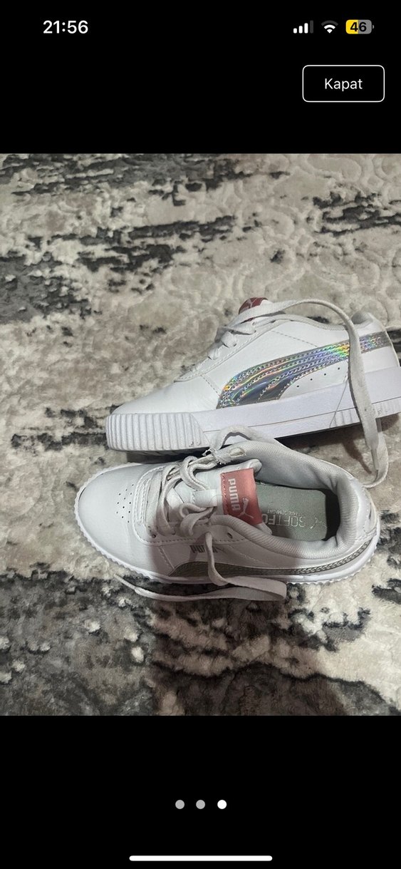 Beyaz Platform Topuklu Puma Günlük Spor Ayakkabı - Görsel 3