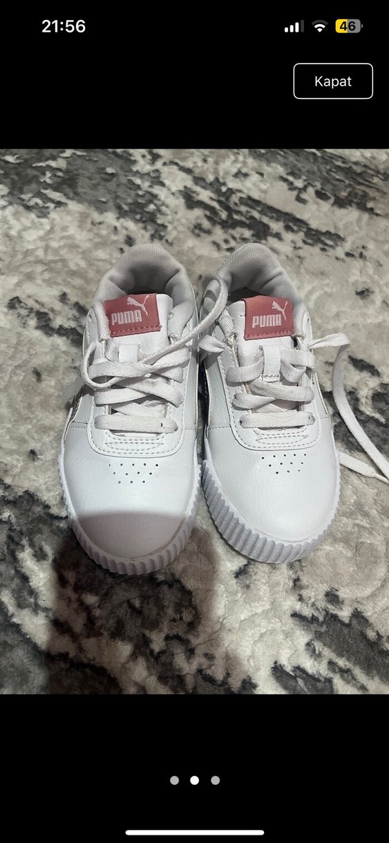 Beyaz Platform Topuklu Puma Günlük Spor Ayakkabı - Görsel 2