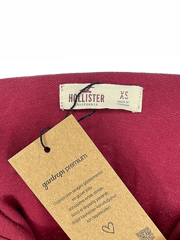 xs Beden bordo Renk Hollister T-shirt %70 İndirimli.
