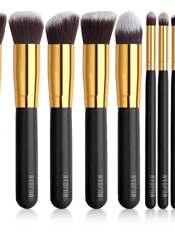 Altın Saplı Makyaj Fırça Seti - Görsel 3