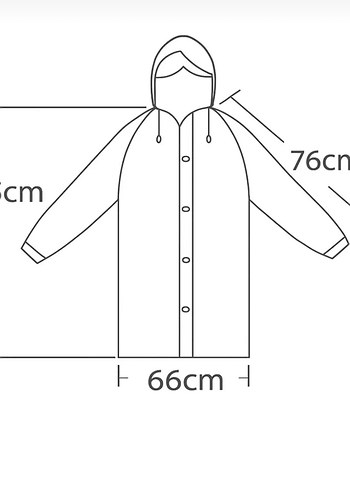 Siyah Yağmurluk Rahat Kesim - Görsel 7