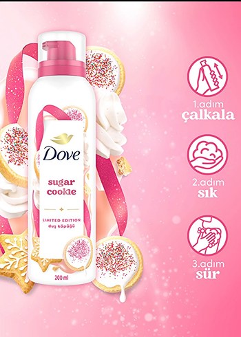 Dove Sugar Cookie Sınırlı Üretim Kadın Deodorant 200 ml - Görsel 3