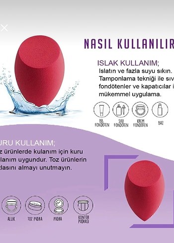 Pastel Mor Makyaj Süngeri 12 adet - Görsel 5