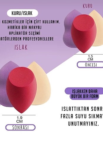 Pastel Mor Makyaj Süngeri 12 adet - Görsel 7