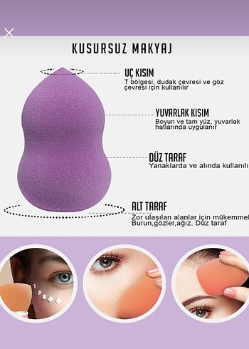Pastel Mor Makyaj Süngeri 12 adet - Görsel 4
