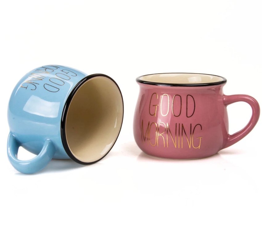 Renkli Seramik Kupa - Pembe - Görsel 2