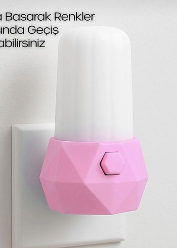 Pembe Çok Amaçlı Gece Lambası - Görsel 6