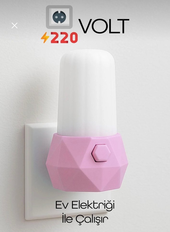 Pembe Çok Amaçlı Gece Lambası - Görsel 3