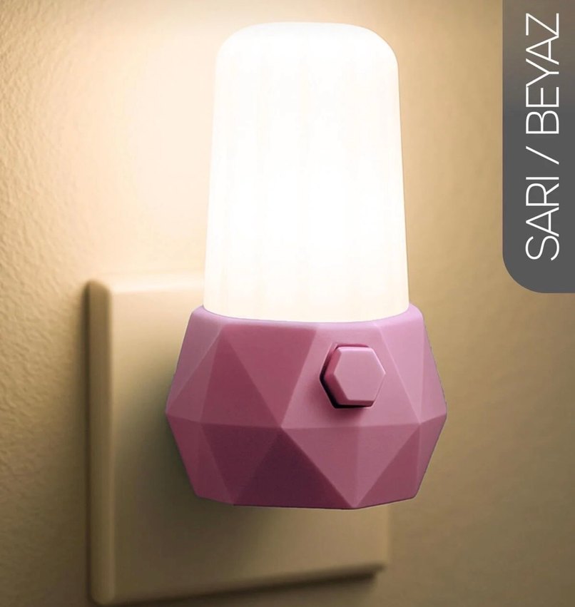 Pembe Çok Amaçlı Gece Lambası - Görsel 5