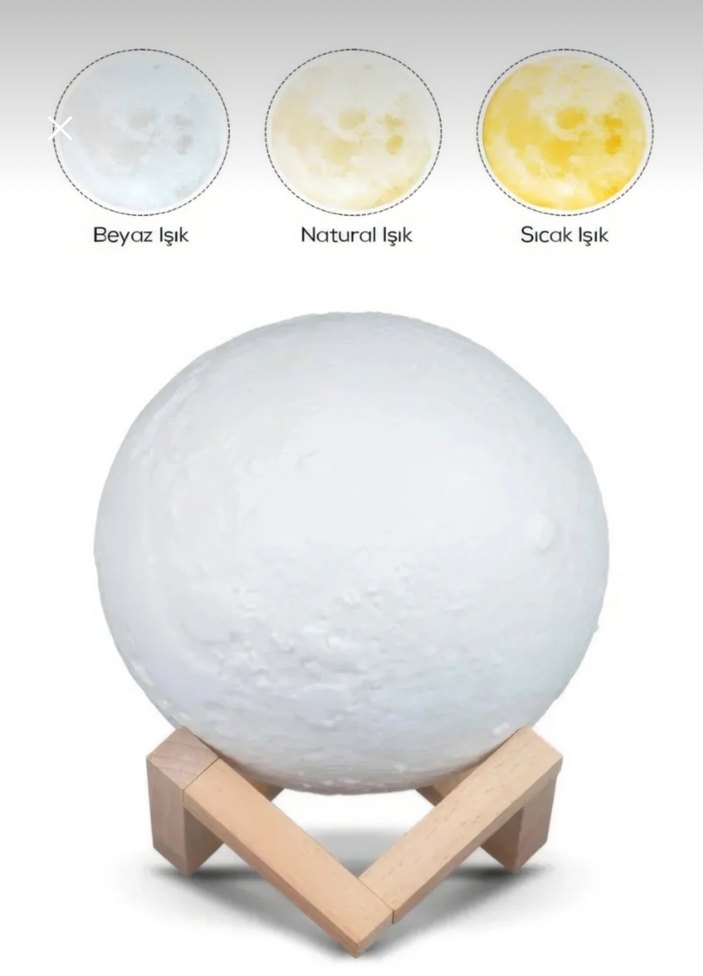 Ay Deseni Gece Lambası ve Hava Nemlendirici - Görsel 5