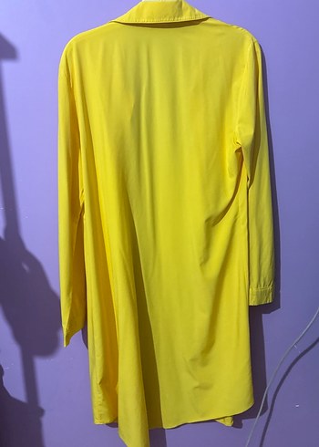 Sarı Uzun Kollu Düğmeli Kadın Gömlek - Görsel 2