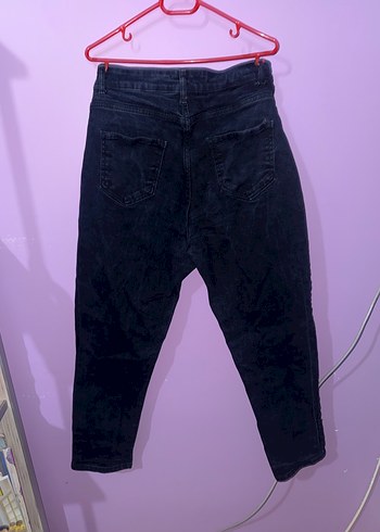 Düğmeli Siyah Kadın Skinny Kot Pantolon - Görsel 2