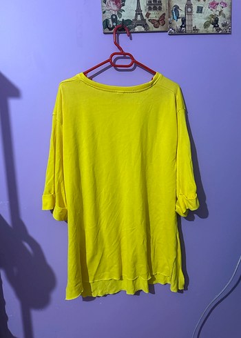 Sarı Kız Çocuk Baskılı Tişört - Görsel 2