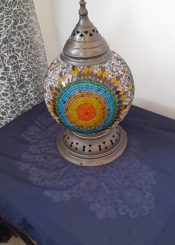 Beden Renkli Mozaik Desenli Sarkıt Lamba