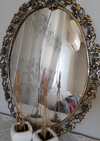 Oval pirinç Dekoratif Ayna