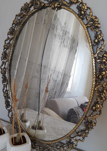  Beden altın Renk Oval pirinç Dekoratif Ayna