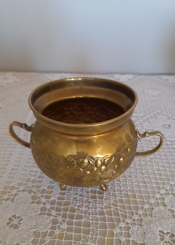 American Vintage antika pirinç şekerlik