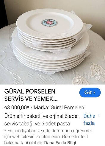 Pasta ve servis tabağı 