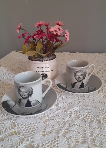 Vintage Marilyn monroe Türk kahvesi fincanı(2li) - Görsel 2