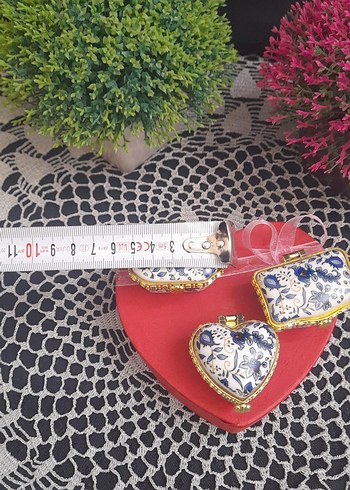 kalp kutuda porselen takı kutusu - Görsel 5