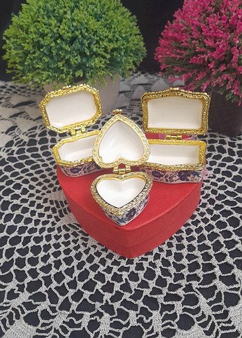 kalp kutuda porselen takı kutusu - Görsel 6