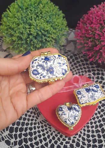 kalp kutuda porselen takı kutusu - Görsel 4