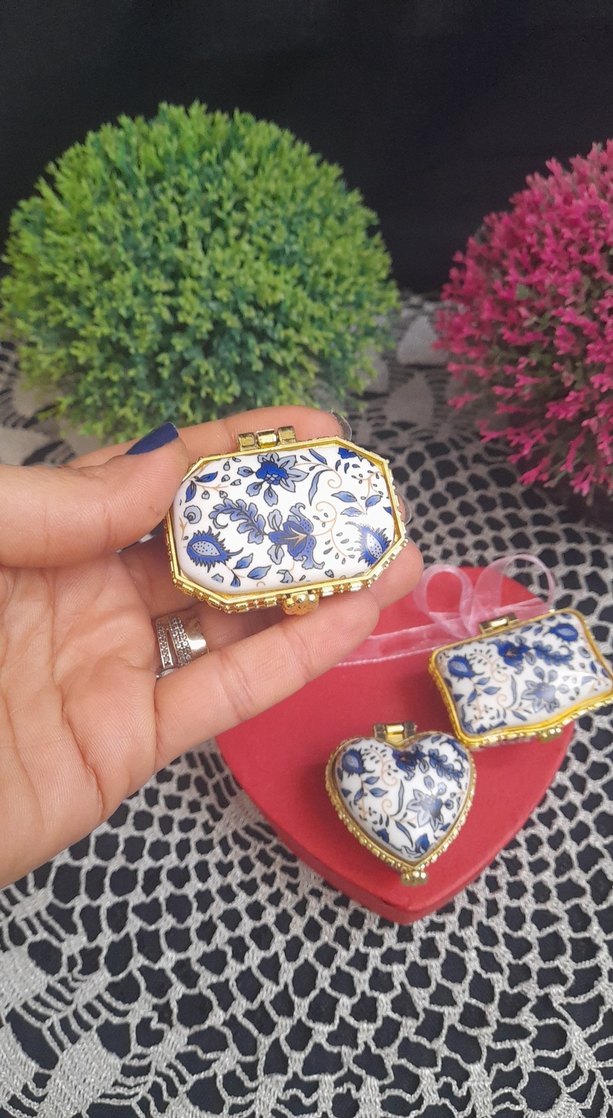 kalp kutuda porselen takı kutusu - Görsel 4