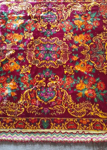 Bordo Nakışlı Geleneksel masa örtüsü - Görsel 4