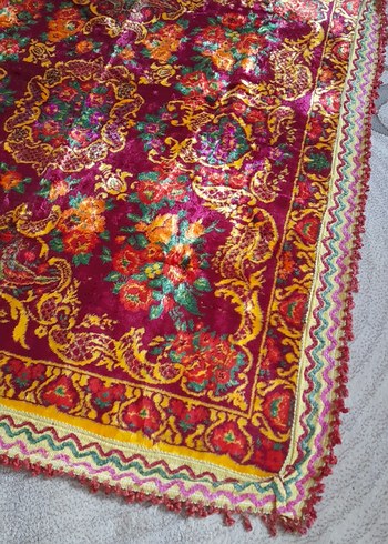 Bordo Nakışlı Geleneksel masa örtüsü - Görsel 2