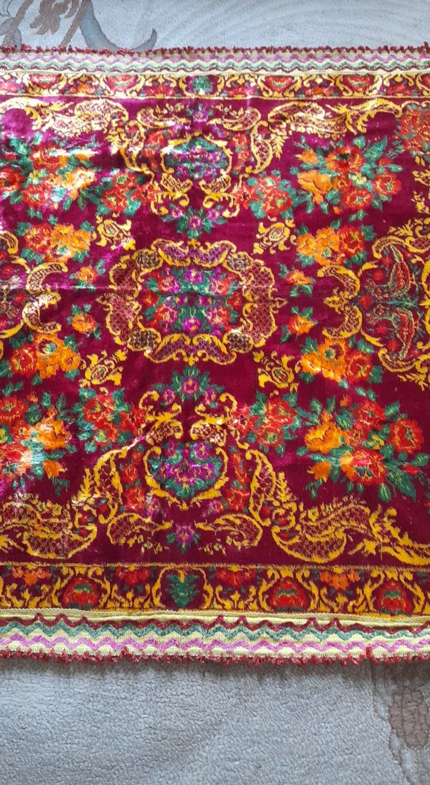 Bordo Nakışlı Geleneksel masa örtüsü - Görsel 4