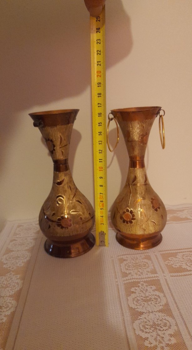 Bakır Dekoratif Vazo Seti(2li) - Görsel 3