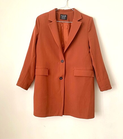 Kiremit oversized uzun ceket
