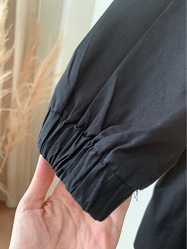 42 Beden siyah Renk Siyah uzun oversized kapüşonlu tunik