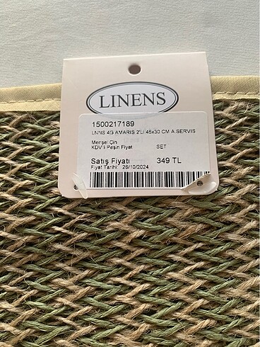 Beden haki Renk Linens amaris amerikan servis