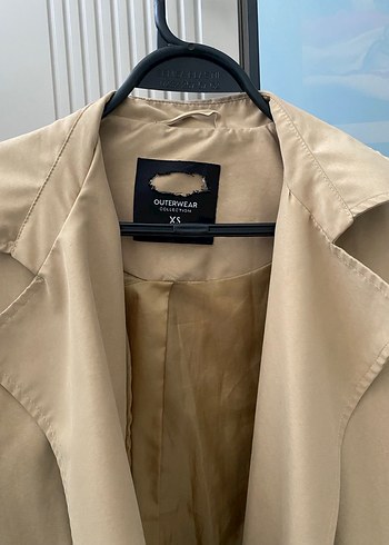 Bej Midi Kadın Trençkot Düğmeli - Görsel 2