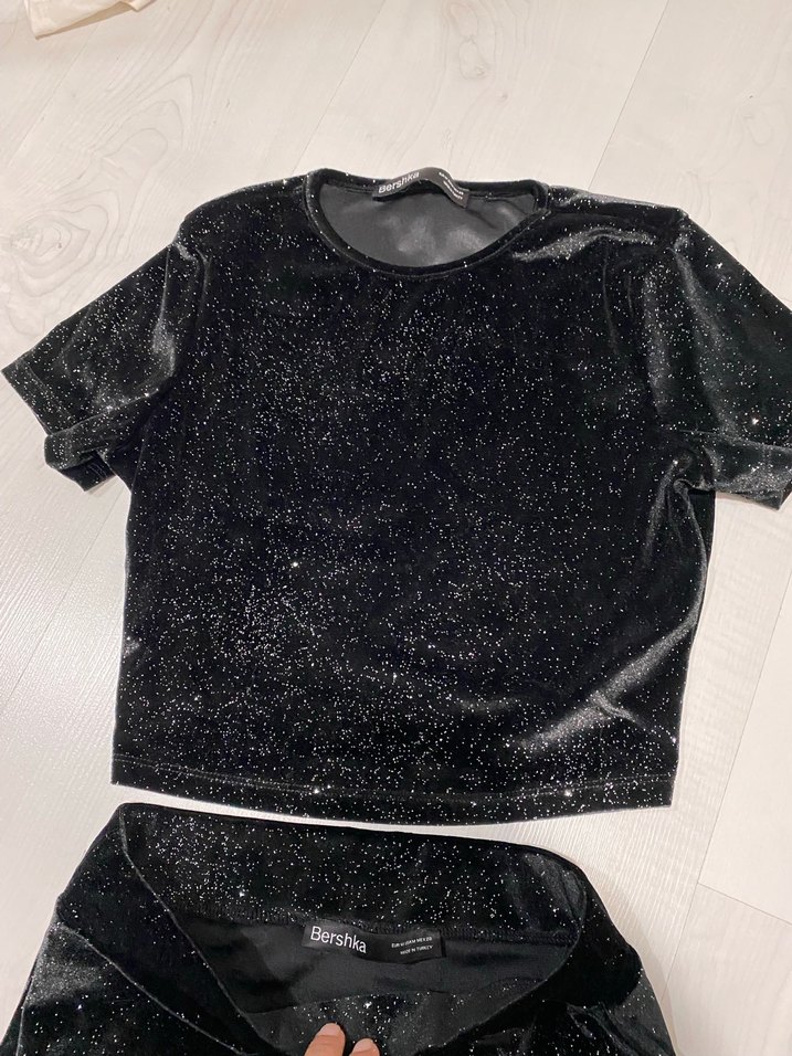 Siyah Payetli Mini Etek - Görsel 2