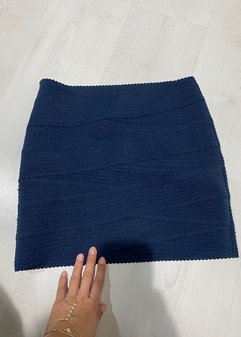 Lacivert Mini Etek Kadın - Görsel 3