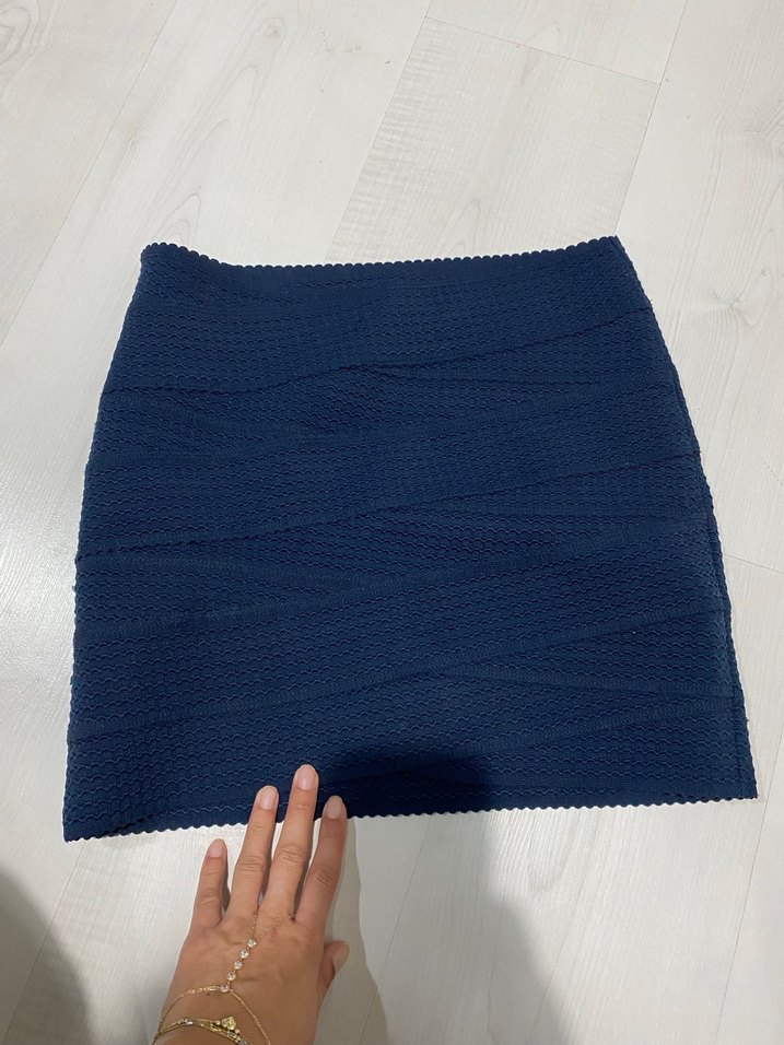 Lacivert Mini Etek Kadın - Görsel 3