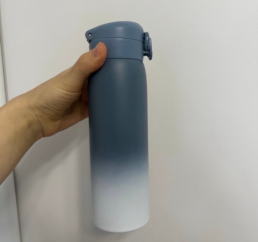 Mavi-Gri Çocuk Termos Matara - Görsel 2