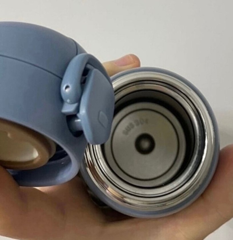 Mavi-Gri Çocuk Termos Matara - Görsel 4