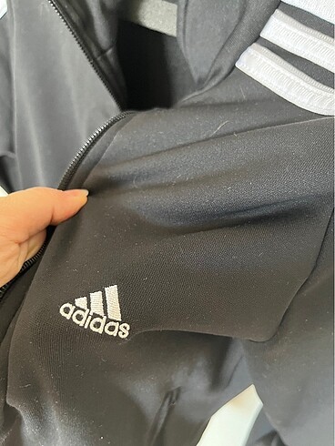 s Beden Adidas siyah beyaz gerçek eşofman üstü 3 çizgi