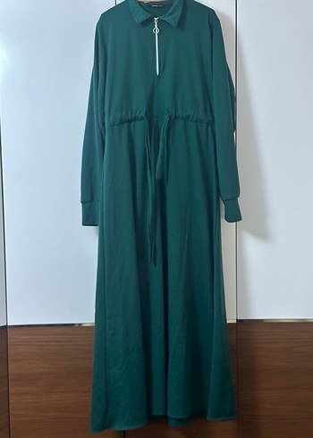 Kadın Kot Uzun Elbise Kemerli - Görsel 7