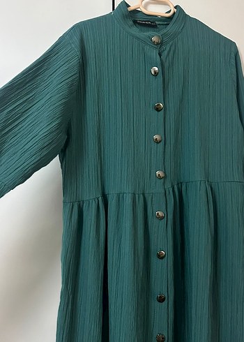 Kadın Kot Uzun Elbise Kemerli - Görsel 4