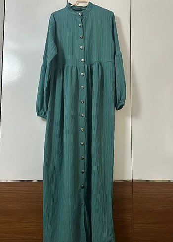 Kadın Kot Uzun Elbise Kemerli - Görsel 5