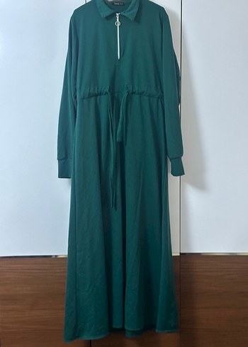 Kadın Kot Uzun Elbise Kemerli - Görsel 6