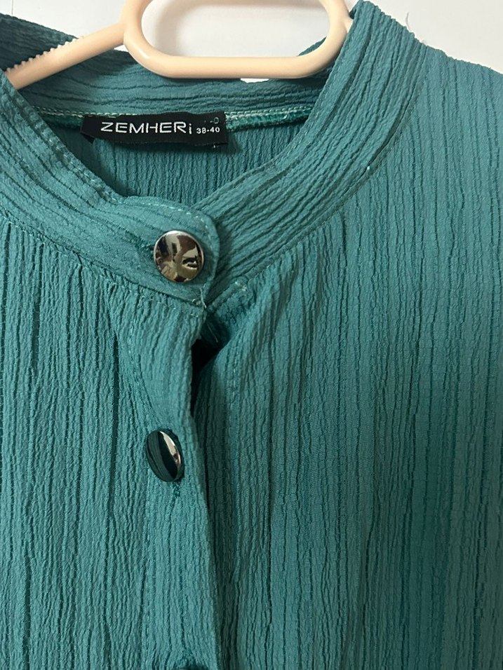 Kadın Kot Uzun Elbise Kemerli - Görsel 3