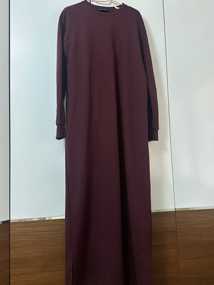 Bordo Düğmeli Kadın Sweatshirt - Görsel 2